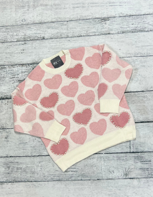 Pearly Heart Sweater