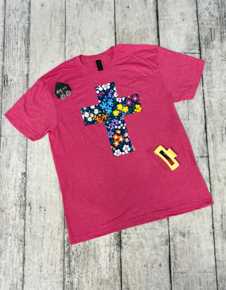 Floral Cross Tee