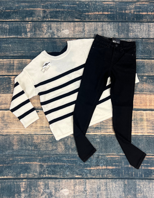 Stripes and Straps Sweater