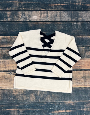 Stripes and Straps Sweater