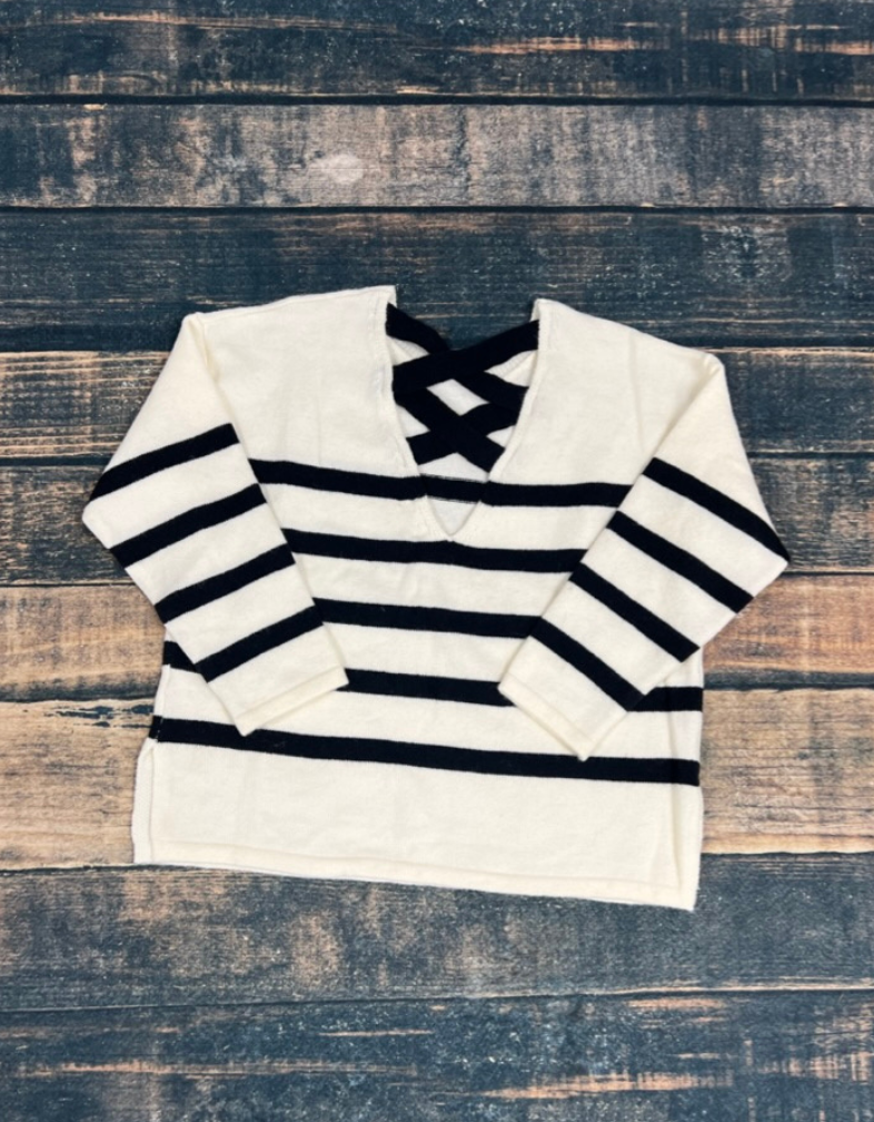 Stripes and Straps Sweater