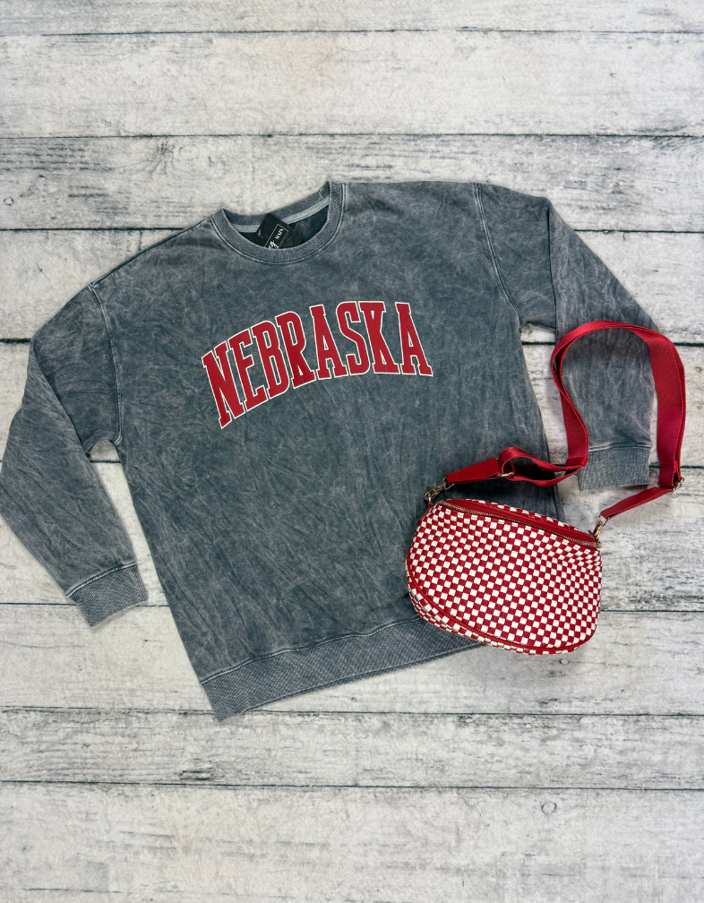 Nebraska Mineral Wash Crewneck