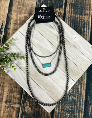 Large Navajo Pearl Necklace - 22"