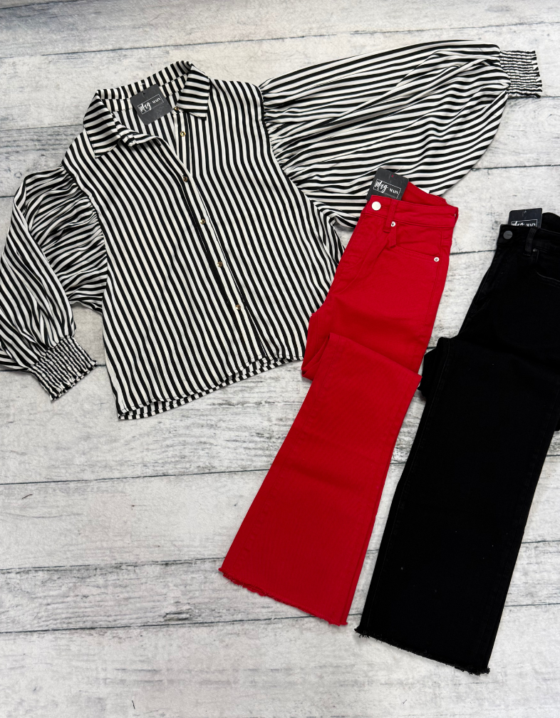 Striped Button Down Top