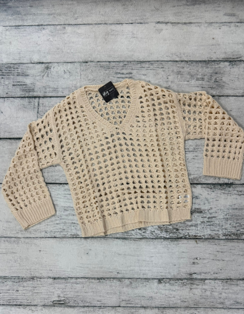 Oatmeal Open Knit Top
