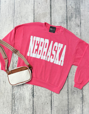 Nebraska Ribbed Crewneck