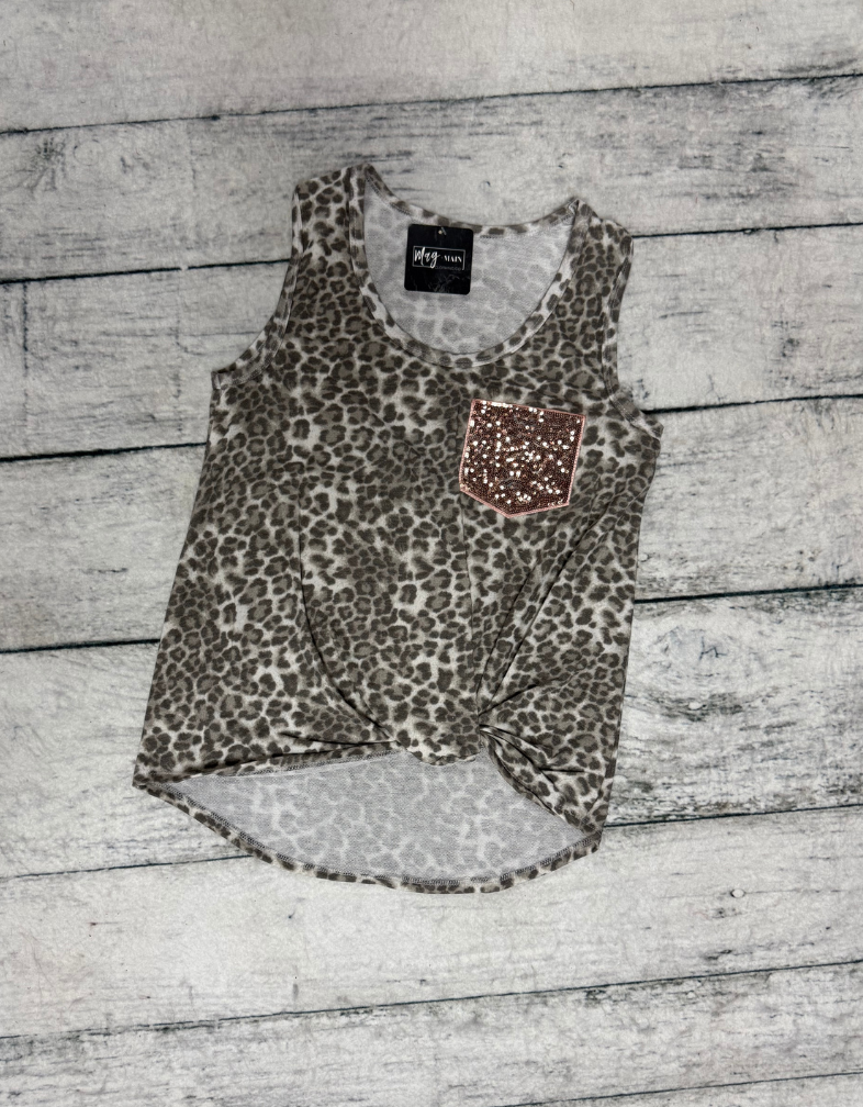 Leopard Sequin Tank