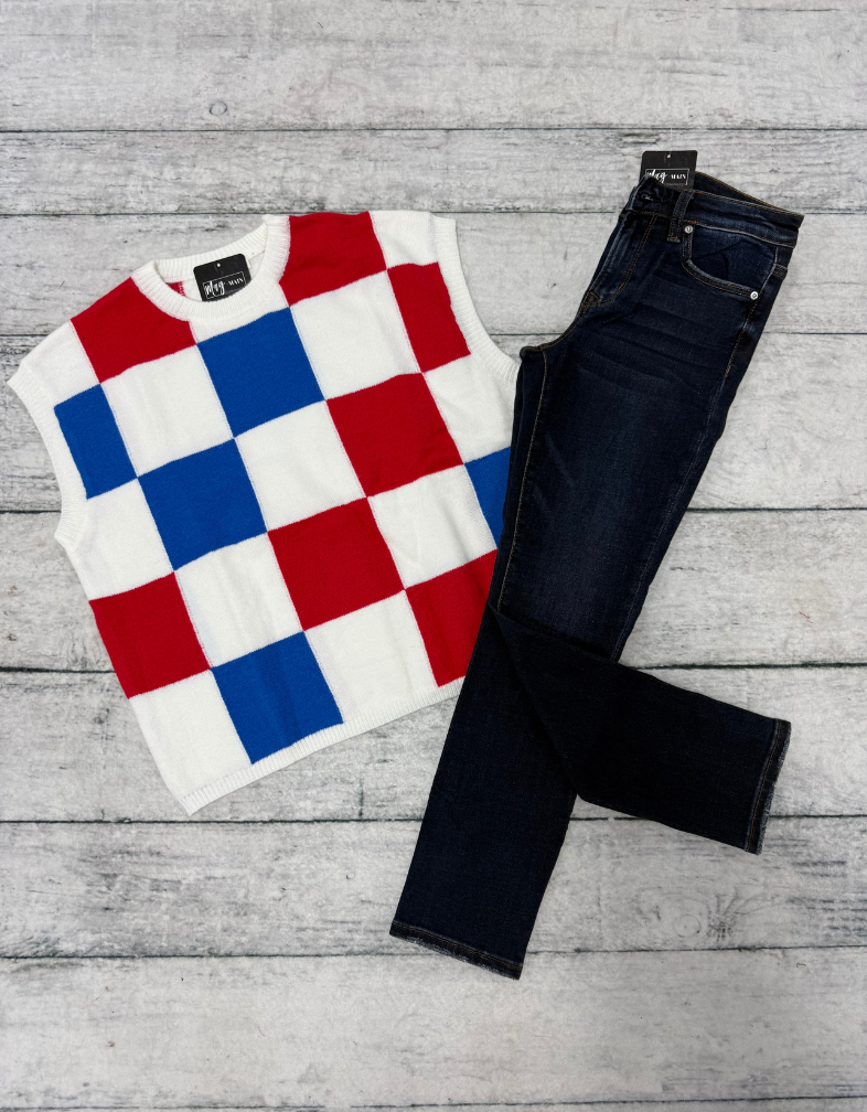American Checker Sweater Vest