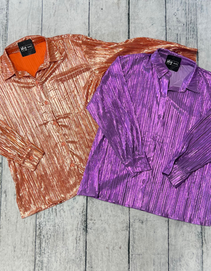 Metallic Button Up
