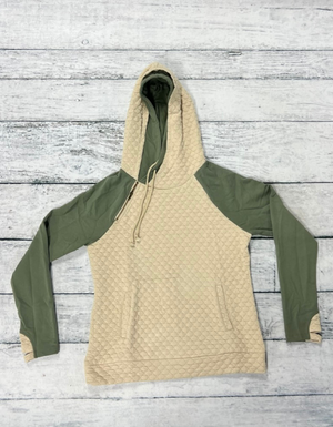 Quilted Hooded Sweatshirt