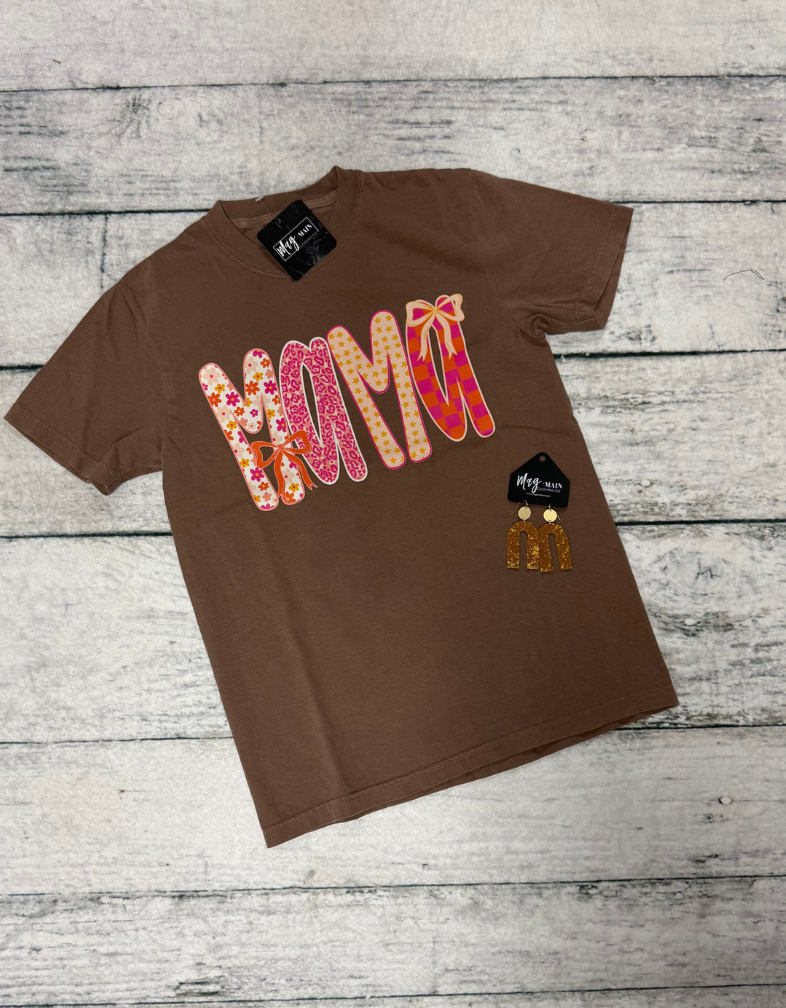 Pink/Brown Mama Tee