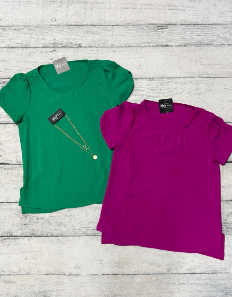 Scalloped Sleeve Top