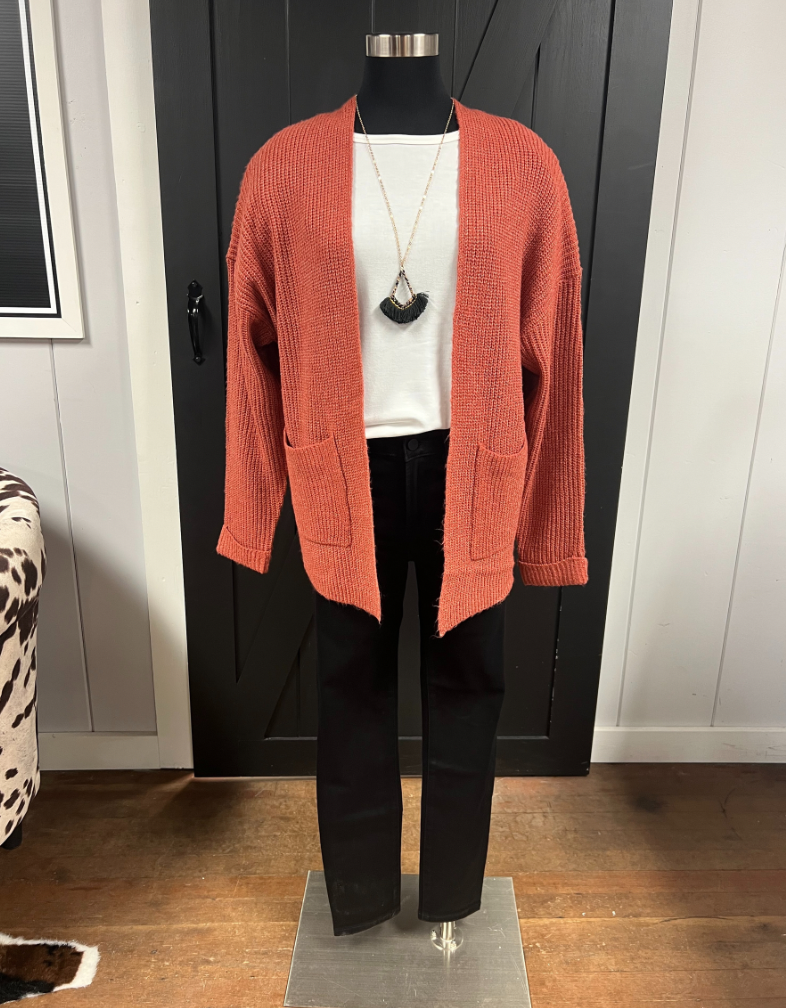 Rust 2025 womens cardigan