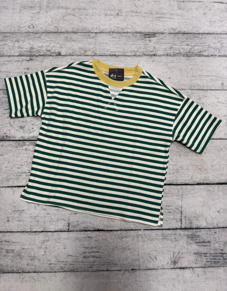 Green Stripe Short Sleeve