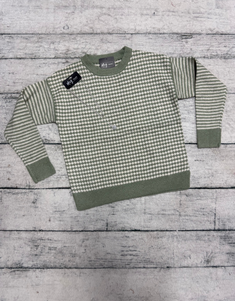 Sage Checker Sweater
