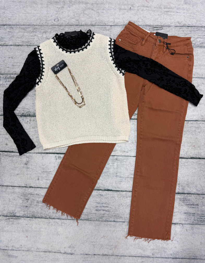 Ivory Knit Sweater Tank